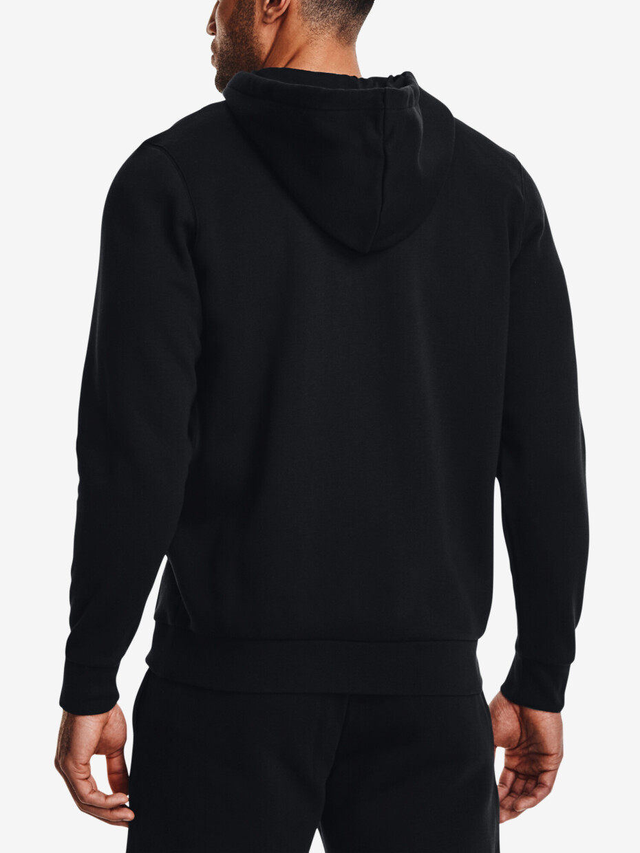 Pánská mikina Under Armour  Essential Fleece FZ Hood-BLK XL - main (5)