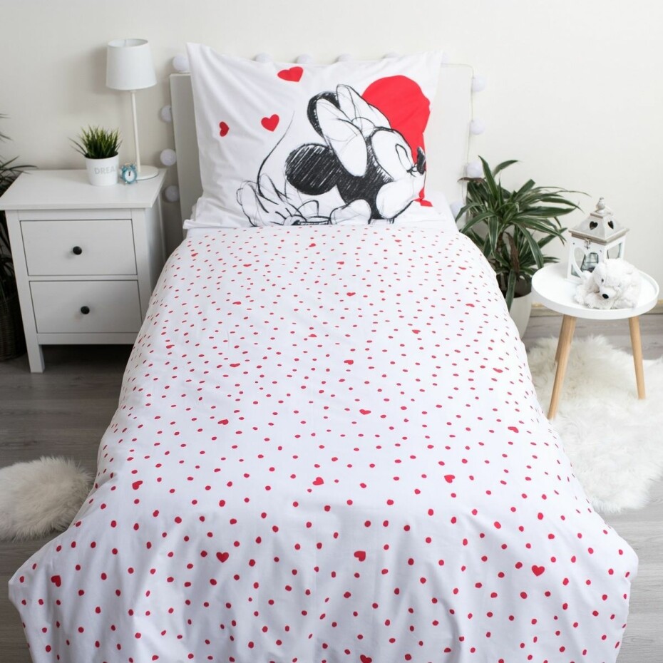 Jerry Fabrics Dětské bavlněné povlečení Mickey and Minnie Love 05, 140 x 200 cm, 70 x 90 cm - main (2)