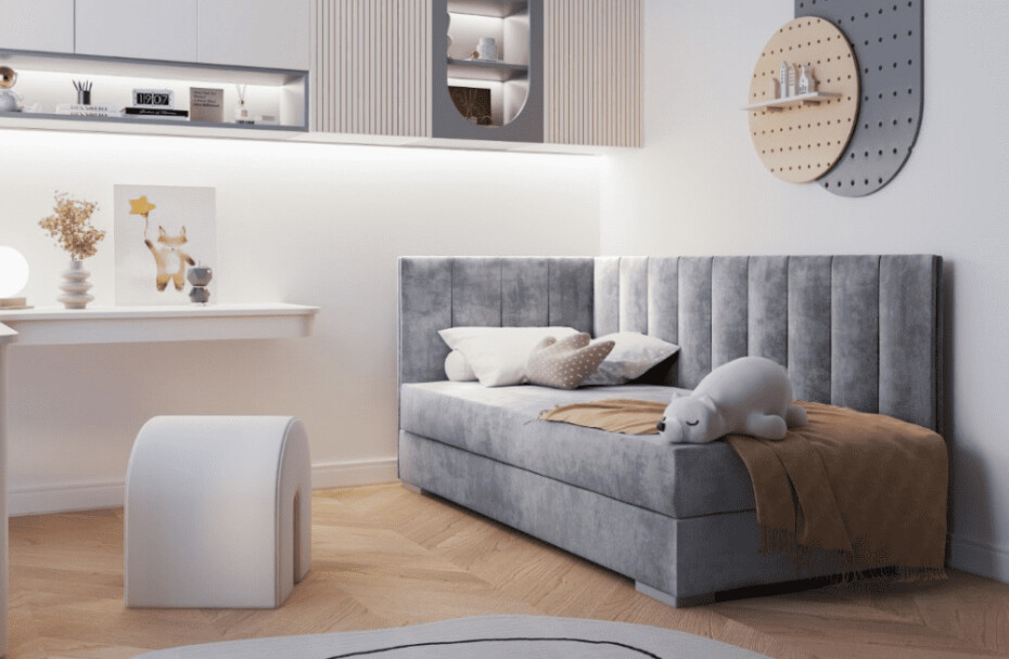 ArtBed Dětská postel COIMBRA III | šedá 90 x 200 cm - main (0)