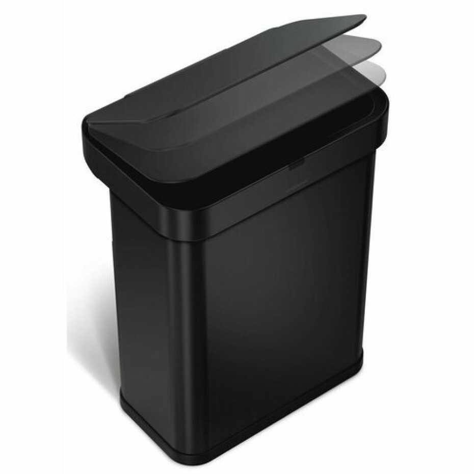Simplehuman Obdélníkový bezdotykový koš s hlasovým a pohybovým ovládáním 58 l, černá - main (3)
