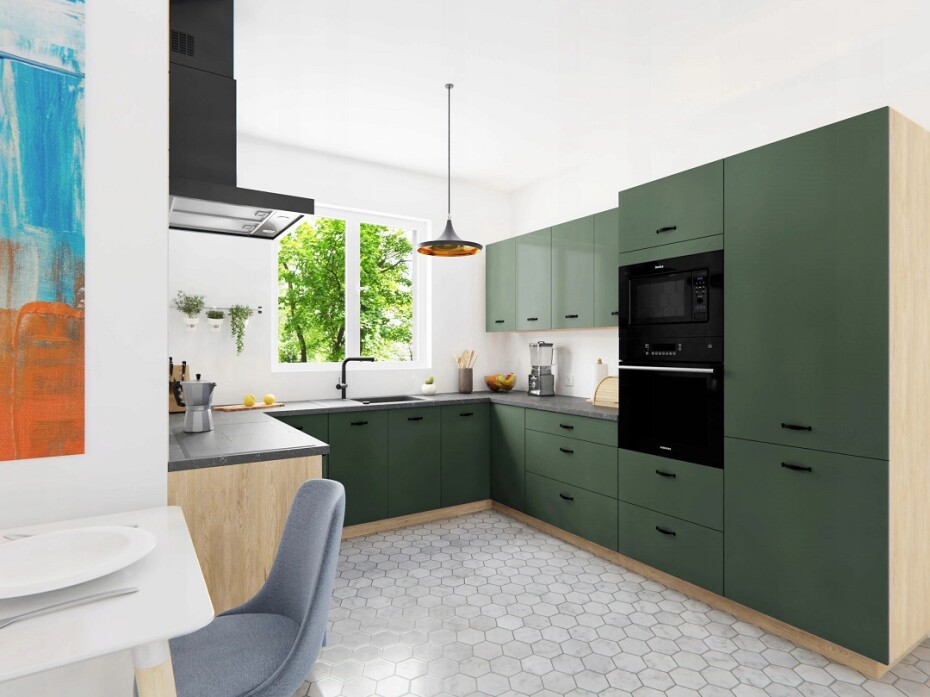 ArtExt Kuchyňská skříňka horní SILVER | W2 60 Barva korpusu: Černá - main (5)