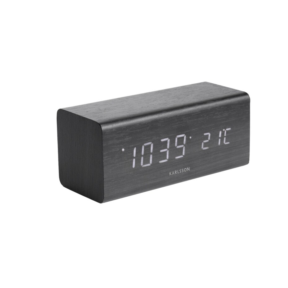 Karlsson 5652BK Designové LED stolní hodiny s budíkem, 16 x 7 cm - main (0)