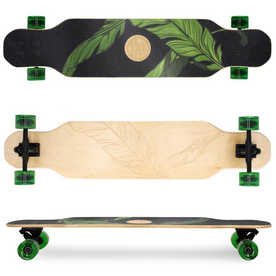 Spokey LONGBAY PRO Longboard 140 x 24 cm, ABEC7, zeleno-černý - main (0)