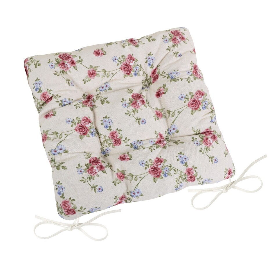 Bellatex Sedák DITA prošívaný Pnoucí růžička, 40 x 40 cm - main (0)