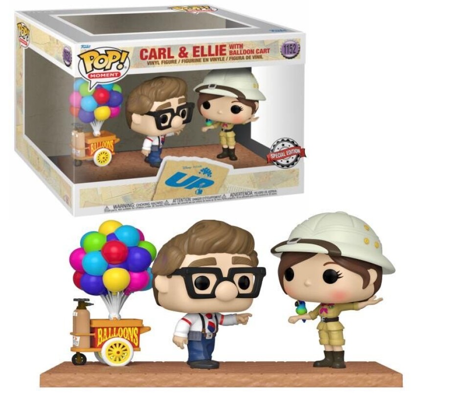 Funko POP Moment: Up - Carl &amp; Ellie w/Balloon Cart (Vzhůru do oblak) - main (0)