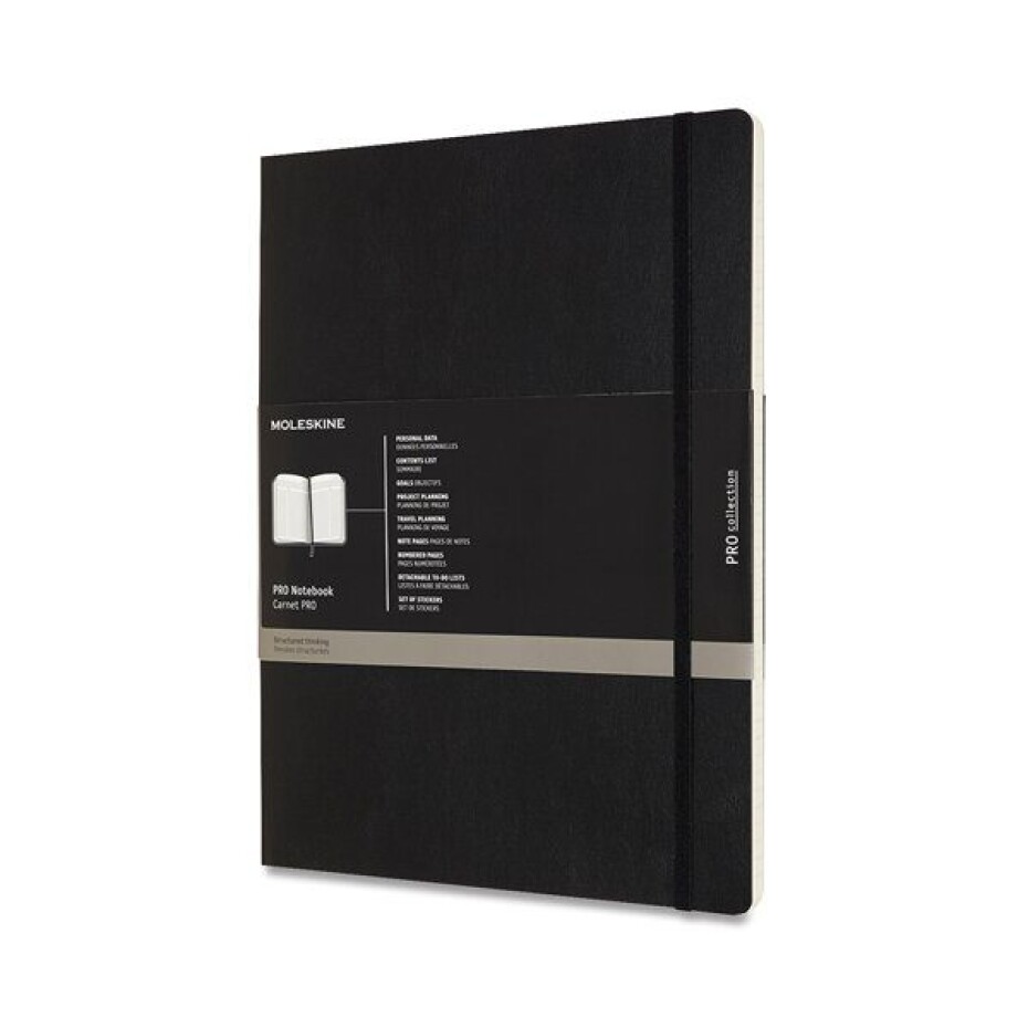 Zápisník Moleskine Professional ČERNÝ - měkké desky - XXL, linkovaný 1331/4502131 - Zápisník Moleskine Professional - měkké desky černý - main (0)
