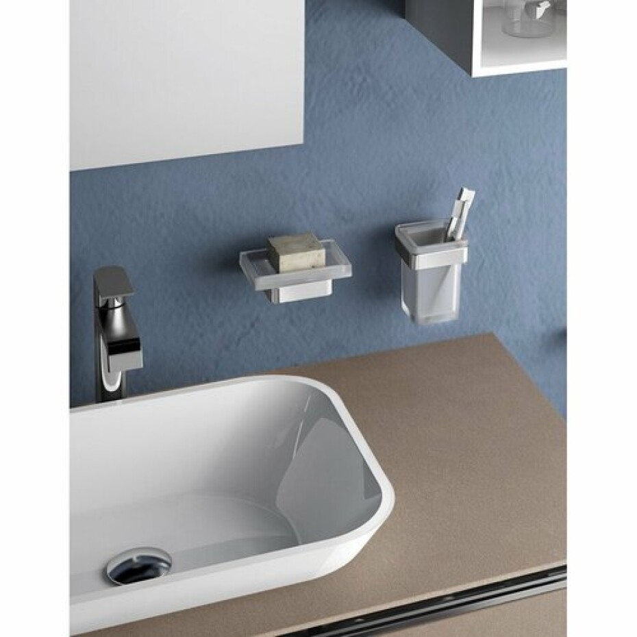 GEDY A81013 Samoa sklenka, mléčné sklo/chrom - main (1)