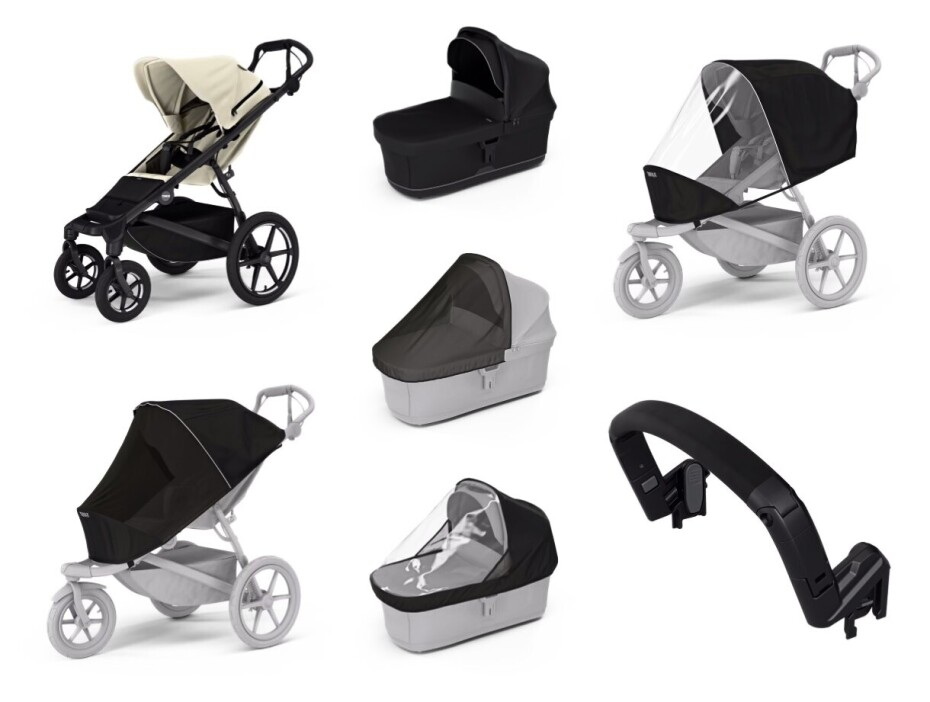 Městský kočárek Thule Urban Glide 4-wheel Soft beige + korbička Black AKČNÍ SET 7v1 - main (0)