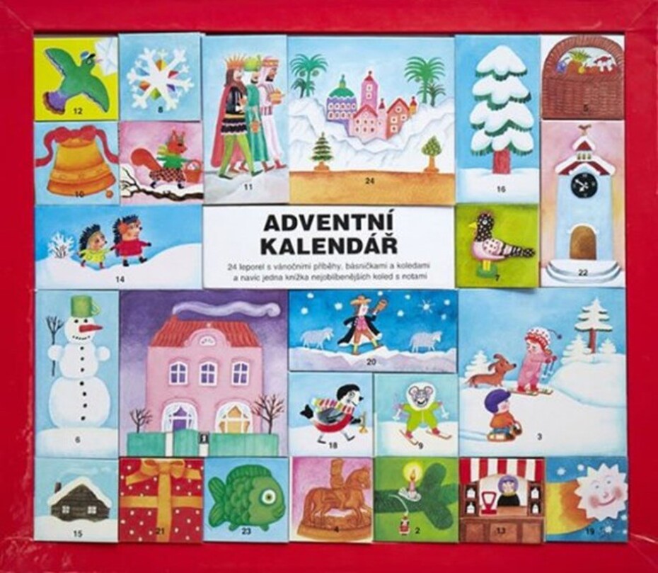 Adventní kalendář - 24 leporel s vánočními příběhy, básničkami a koledami a navíc jedna knížka nejoblíbenějších koled s notami - Ivana Pecháčková - main (0)