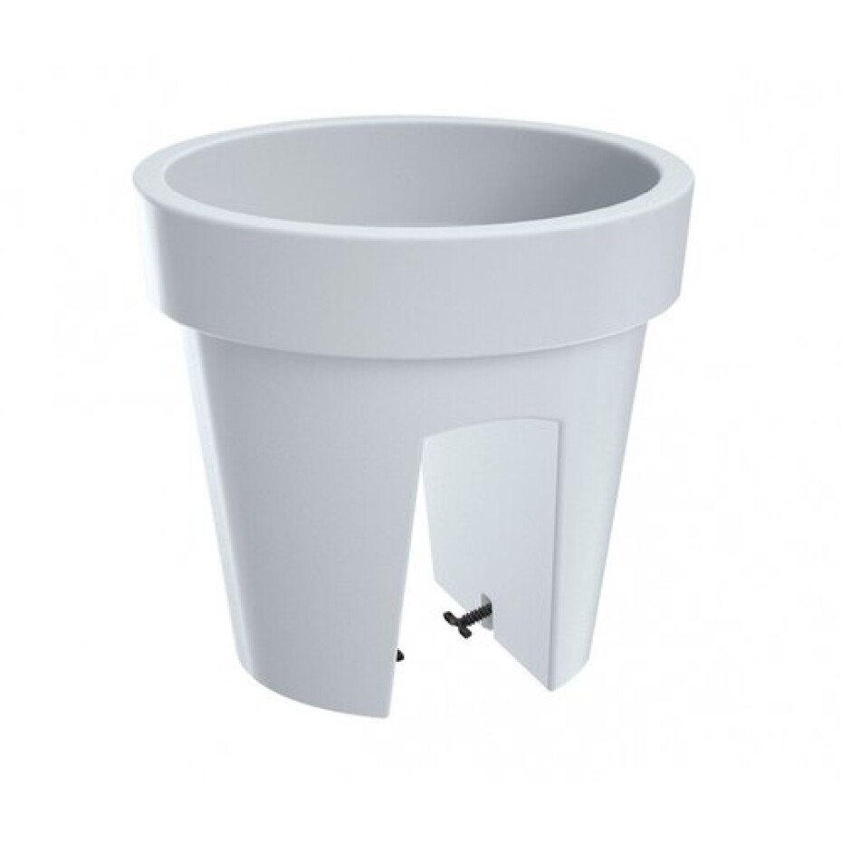 Květináč na zábradlí Lofly Railing bílá, 24,5 cm, 24,5 cm - main (0)