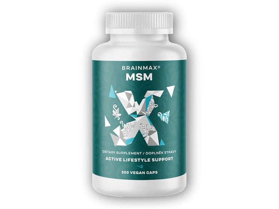 BrainMax MSM 800mg 200 rostlinných kapslí - main (0)
