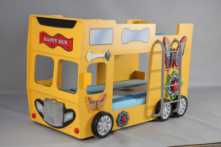 Artplast Dětská patrová postel HAPPY BUS | žlutý 90 x 190 cm - main (5)