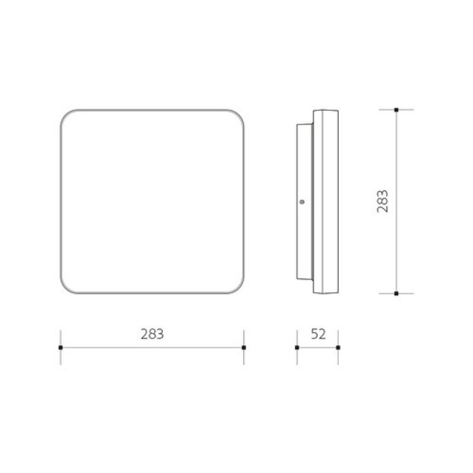 Panlux Přisazené LED svítidlo Verona Square Smart černá, 28,3 x 28,3 cm, IP54 - main (6)