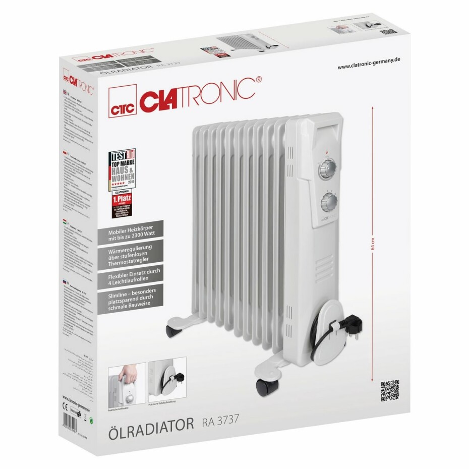 Clatronic RA 3737 olejový radiátor, 11 žeber - main (5)