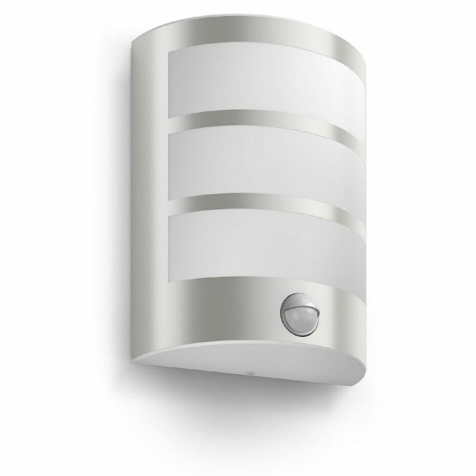 Philips Python UltraEfficient venkovní nástěnné svítidlo se senzorem LED 3,8W 2700K, stříbrná - main (0)