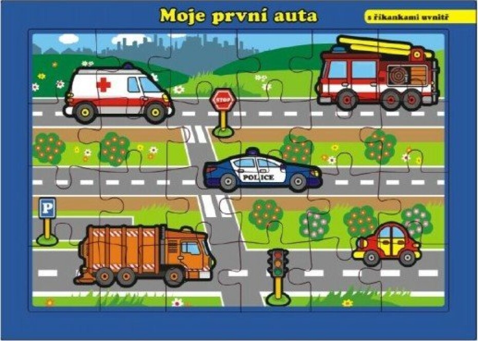 Puzzle deskové Moje první auta s říkankami / 24 dílků - main (0)