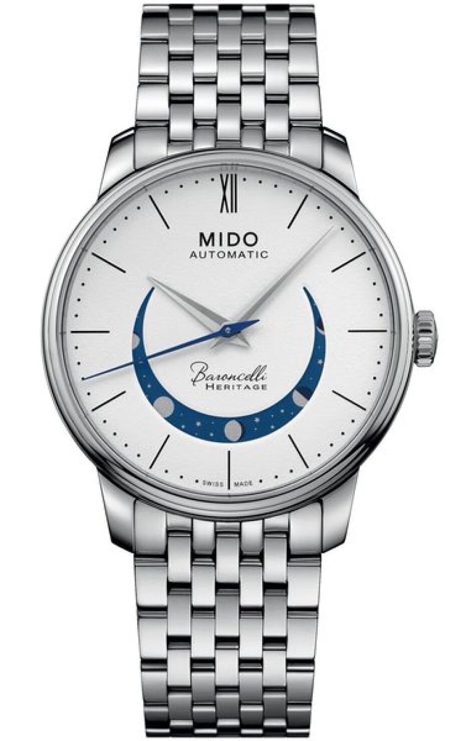 Mido Baroncelli Smiling Moon Gent M027.407.11.010.01 - main (0)