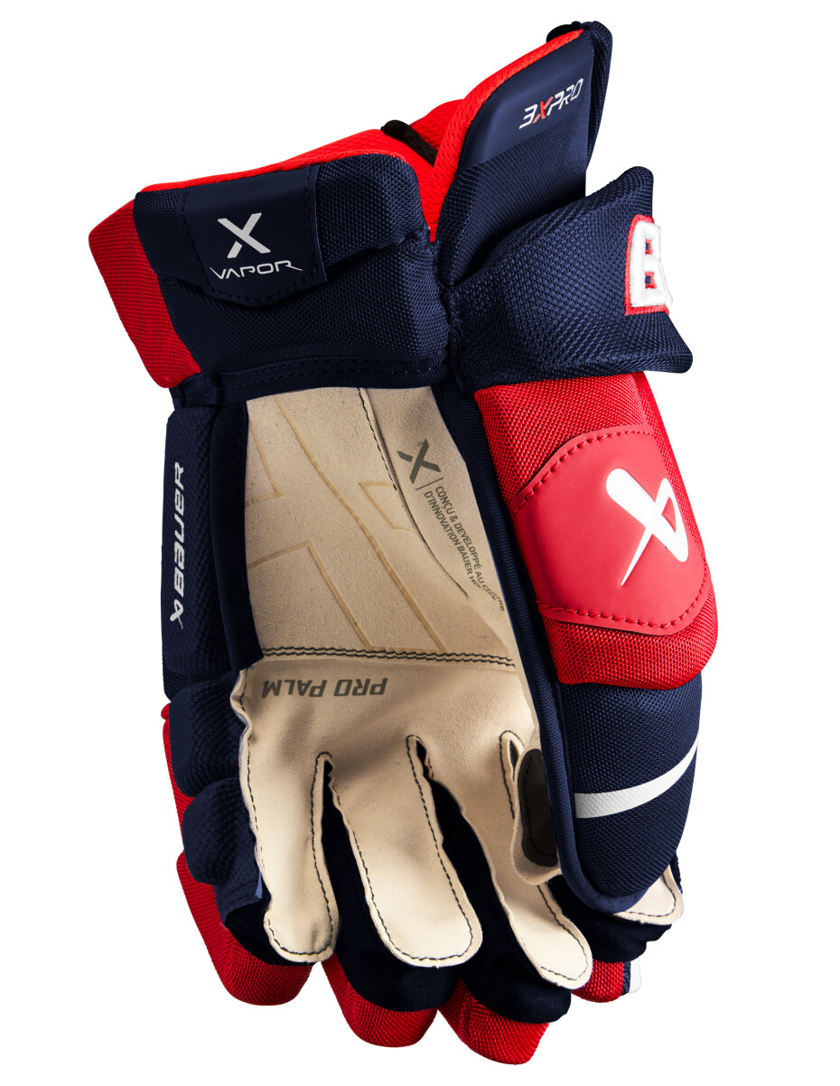 Hokejové rukavice Bauer Vapor 3X PRO Navy/Red/White Senior 15 palců - main (1)