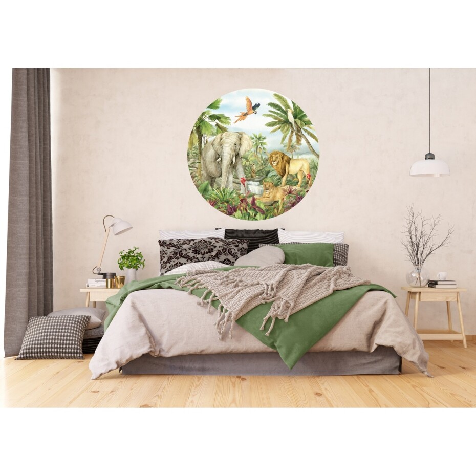 Kruhová fototapeta Jungle 125 x 125 cm, 2 díly - main (2)