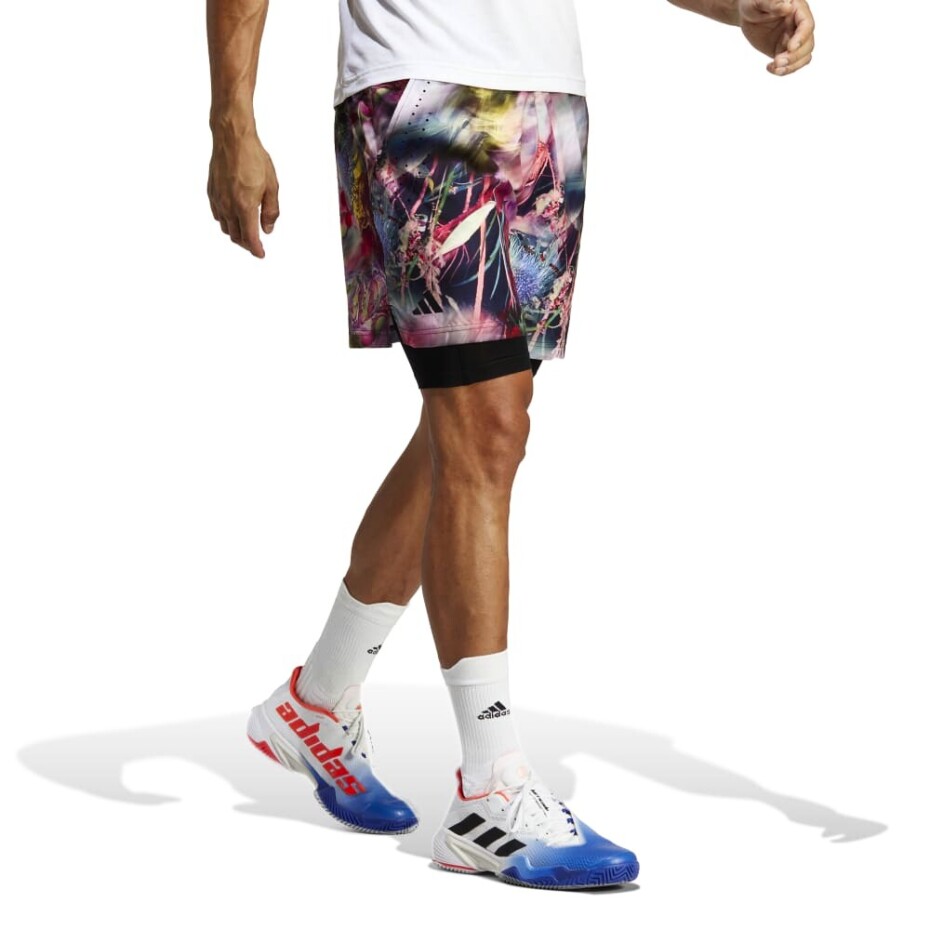 Pánské šortky adidas  Melbourne Ergo Tennis Graphic Shorts Multicolor/Black XXL - main (4)