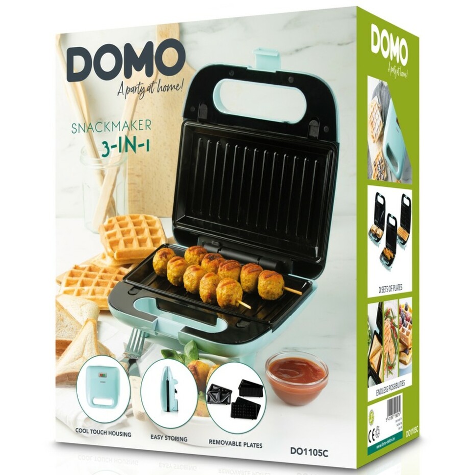DOMO DO1105C sendvičovač 3v1, modrá - main (8)