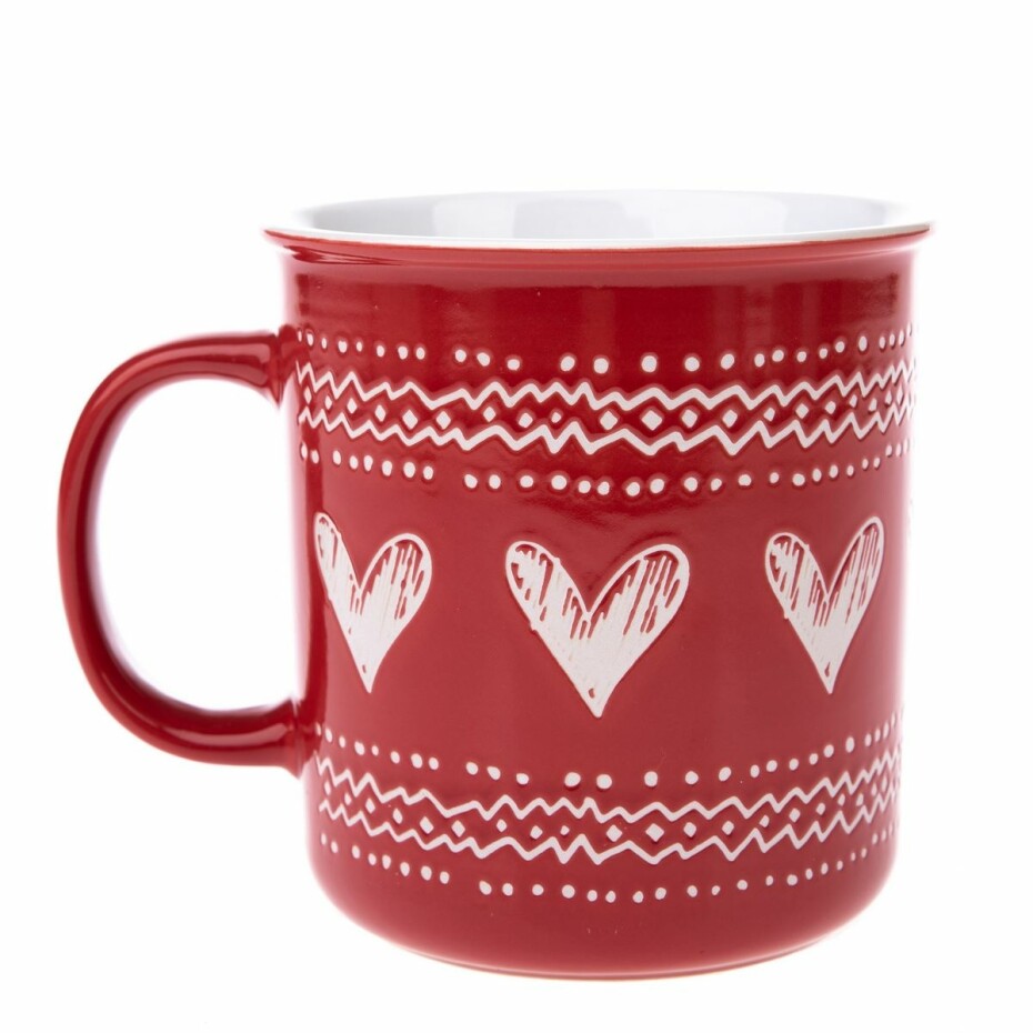 Vánoční keramický hrnek Christmas heart I červená, 710 ml - main (0)