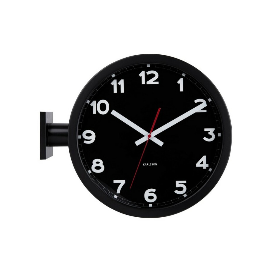 Karlsson 5966BK oboustranné nástěnné hodiny 38 cm - main (0)