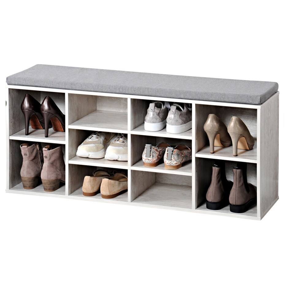 Kesper 15931 Botník s podsedákem, bílá, 103,5 x 48 x 29,5 cm - main (1)