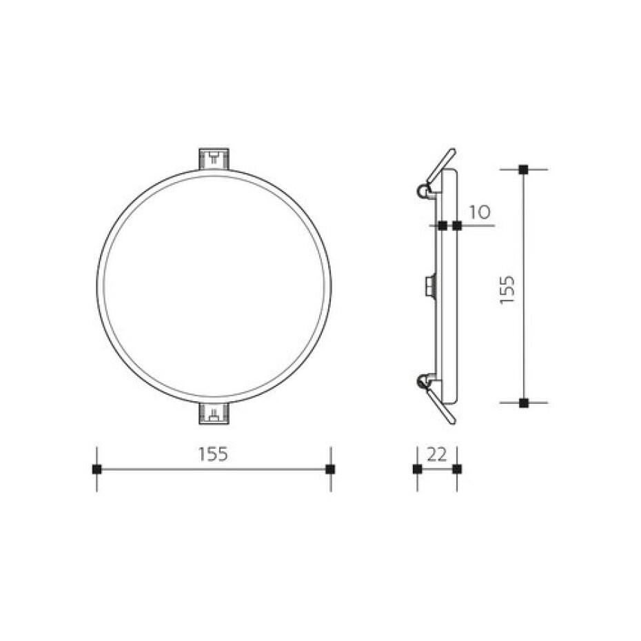 Panlux PN14300007 Podhledové LED svítidlo Downlight Round 12 W, přírodní bílá - main (2)