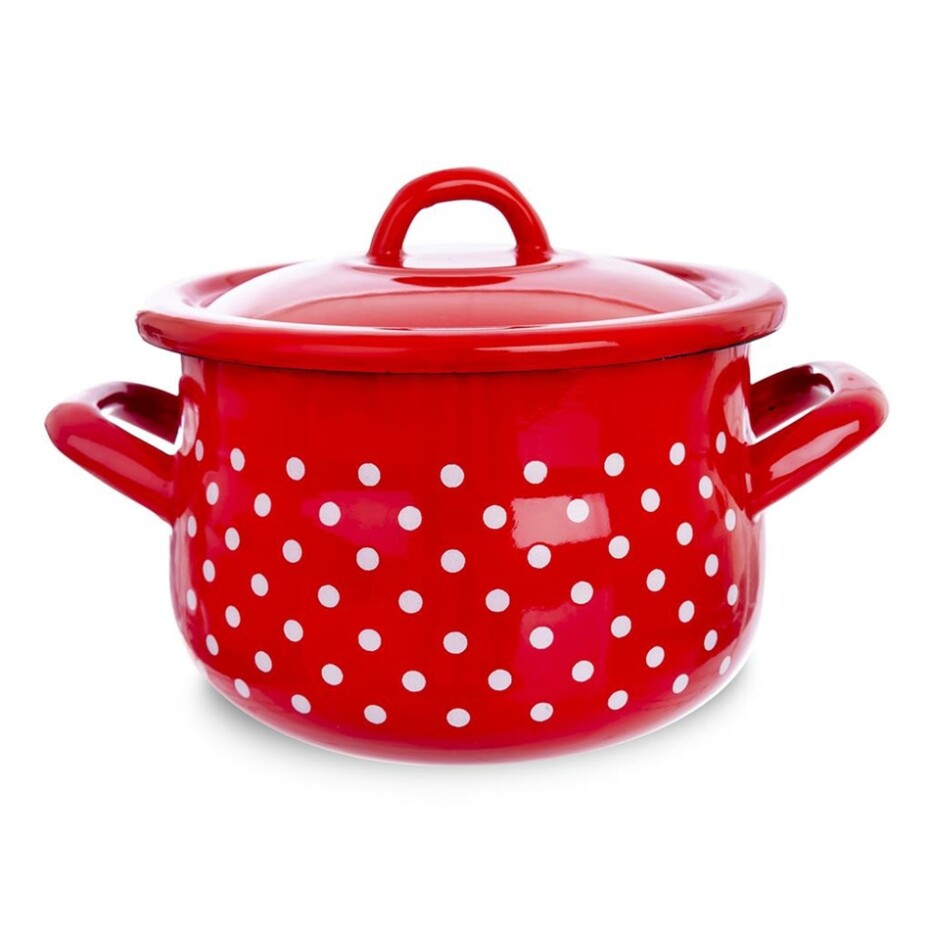 Orion Smaltovaný hrnec s poklicí Tečka, 16 cm, pr. 16 cm - main (0)