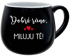 Product detail of DOBRÉ RÁNO. MILUJU TĚ! - černý keramický hrníček 300 ml