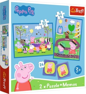 Product detail of Trefl Puzzle Šťastné chvíle s prasátkem Pepinou / 30+48 dílků+pexeso