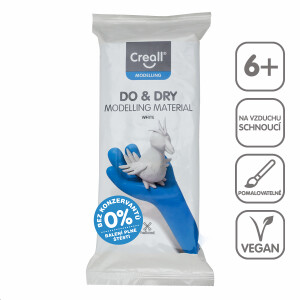 Product detail of Creall samotvrdnoucí modelovací hmota DO&amp;DRY hypoalergenní, 500 g, bílá