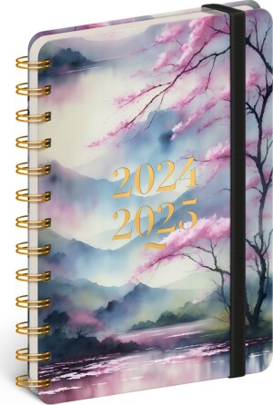 Product detail of NOTIQUE Spirálový 18měsíční diář Petito – Sakura 2024/2025, 13 x 18 cm