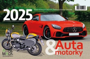 Product detail of Kalendář 2025 Auta a motorky, stolní, týdenní, 225 x 150 mm