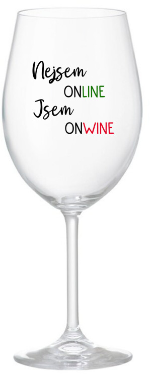Product detail of NEJSEM ONLINE JSEM ONWINE - čirá sklenice na víno 350 ml