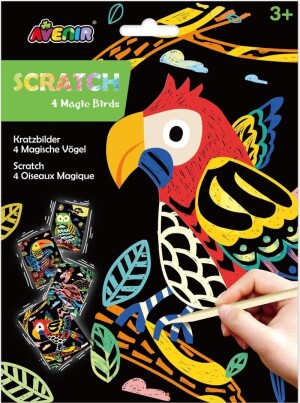 Product detail of Škrabací obrázky 4 ks - Ptáci