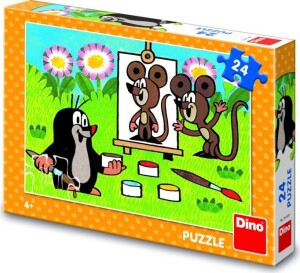 Product detail of Puzzle Krtek malířem 24 dílků - Dino
