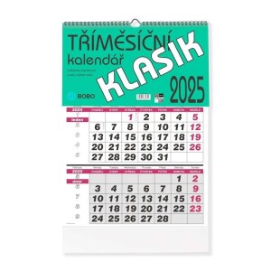 Product detail of BOBO Nástěnný kalendář tříměsíční KLASIK 2025