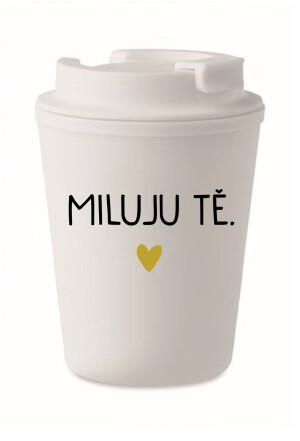 Product detail of MILUJU TĚ. - bílý termohrnek 300 ml