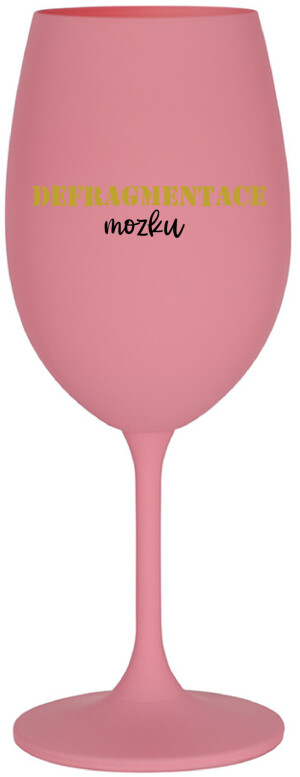 Product detail of DEFRAGMENTACE MOZKU - růžová sklenice na víno 350 ml
