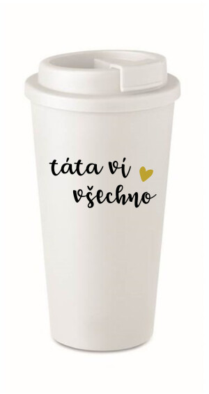 Product detail of TÁTA VÍ VŠECHNO - bílý termohrnek 475 ml