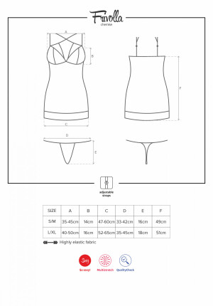 Product detail of Košilka Frivolla chemise - Obsessive černá L/XL