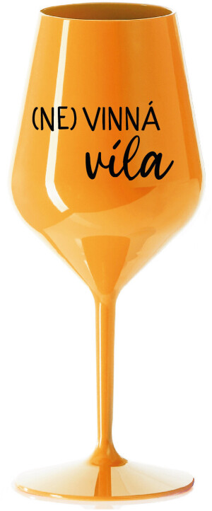 Product detail of (NE)VINNÁ VÍLA - oranžová nerozbitná sklenice na víno 470 ml