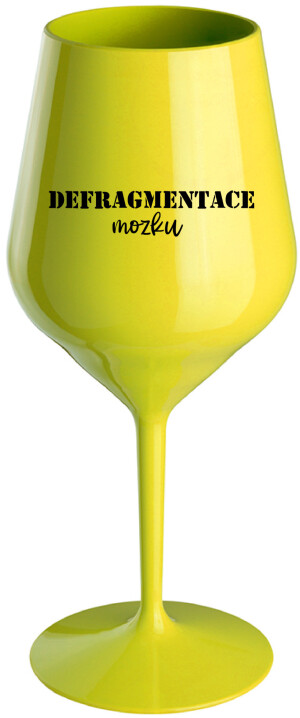 Product detail of DEFRAGMENTACE MOZKU - žlutá nerozbitná sklenice na víno 470 ml