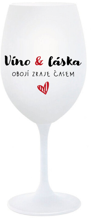 Product detail of VÍNO A LÁSKA: OBOJÍ ZRAJE ČASEM - bílá  sklenice na víno 350 ml