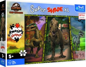 Product detail of Trefl Puzzle Super Shape XL Jurský svět: Křídový kemp 104 dílků - Trefl