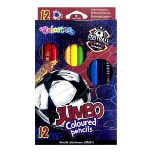Product detail of Colorino Pastelky trojhranné JUMBO - Fotbal (12 barev)