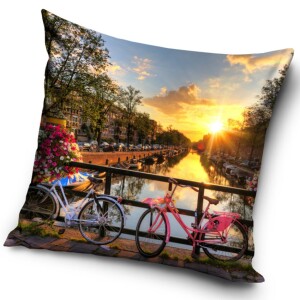 Product detail of Dekorační polštářek Západ slunce v Amsterdamu