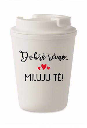 Product detail of DOBRÉ RÁNO. MILUJU TĚ! - bílý termohrnek 300 ml